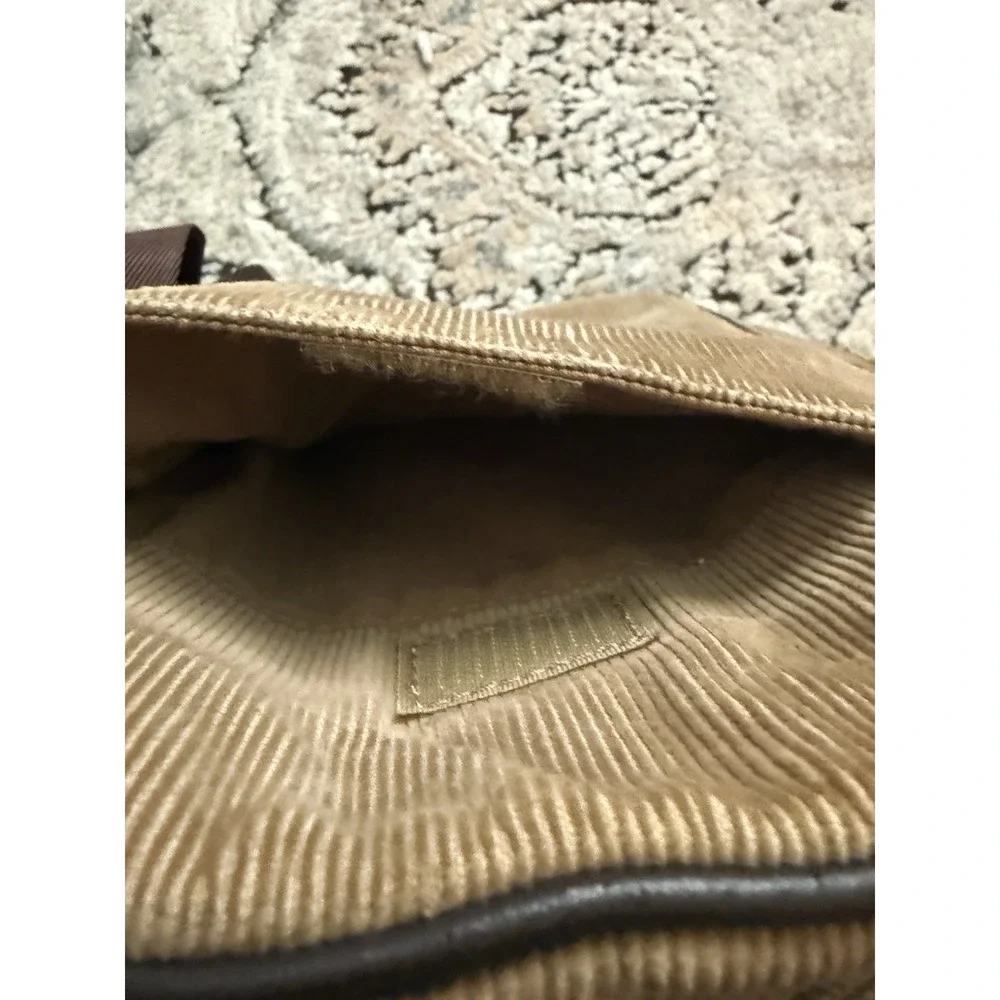 Vintage Y2K American Eagle Unisex Corduroy Crossbody Purse Bag Brown Boho